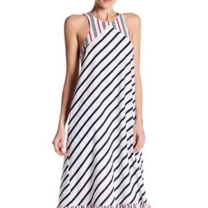Canvas by Lands' End Striped Cutout Maxi Dress